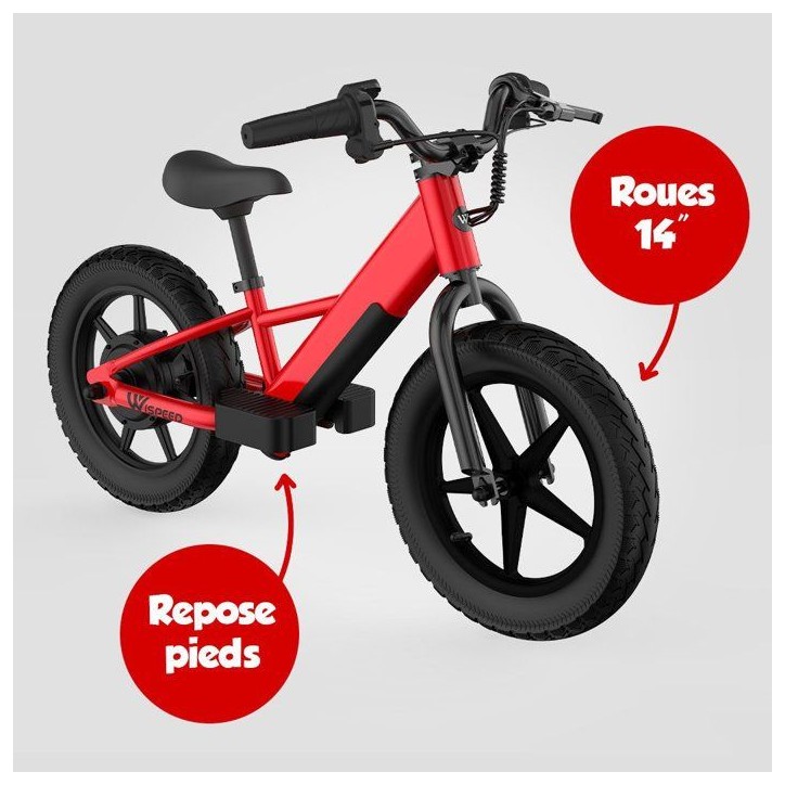 Trottinette électrique enfant - WISPEED - WIKIDS - Rouge Trottinette électrique enfant - WISPEED - WIKIDS - Rouge