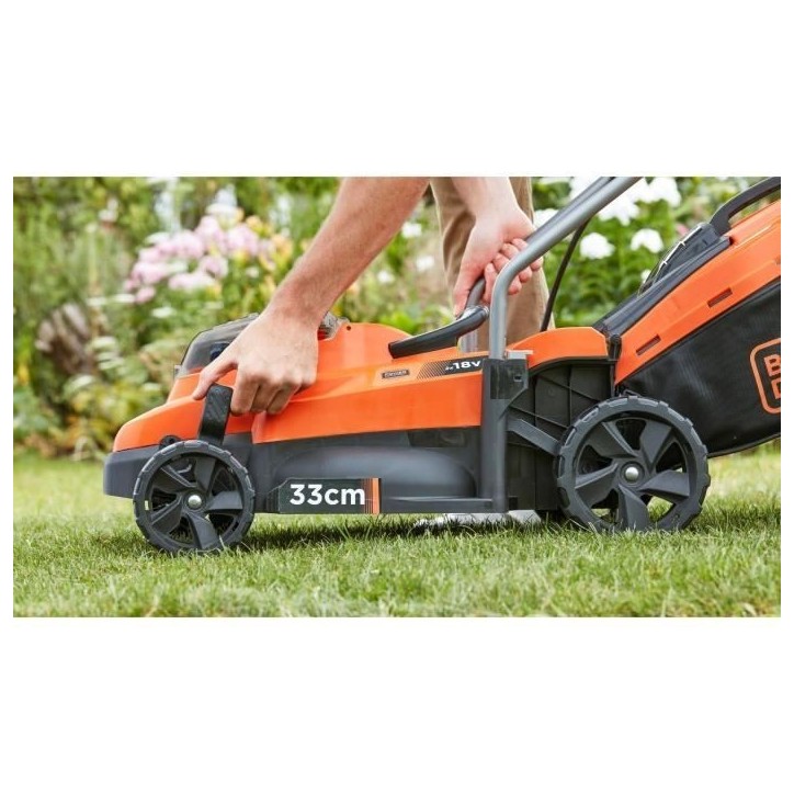 Tondeuse électrique sans fil - BLACK&DECKER - BCMW3318N-XJ - 18V - 33cm de coupe - Sans batterie Tondeuse électrique sans fil - BLACK&DECKER - BCMW3318N-XJ - 18V - 33cm de coupe - Sans batterie