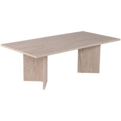Table basse - SABIN - Travertine - Rectangulaire - Panneaux mélaminé