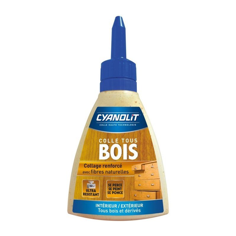 Colle a bois - Cyanolit - Colle tous bois 125 g - Vynilique renforcée