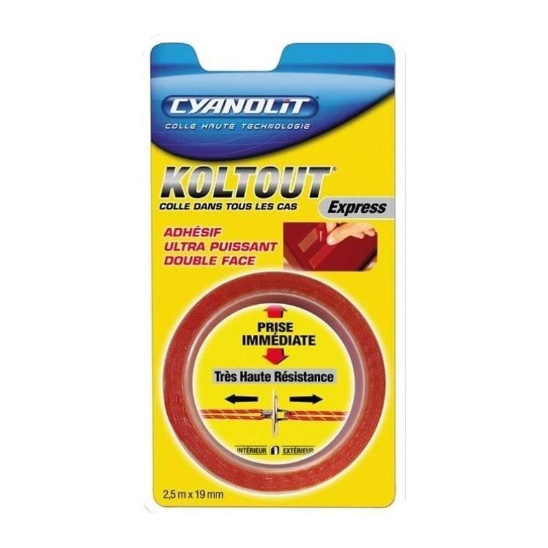 Ruban adhésif - CYANOLIT - Koltout Express - Jaune - Multi-usages