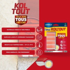 Ruban adhésif double face - CYANOLIT - KOLTOUT RUBAN - Strips x10 - H
