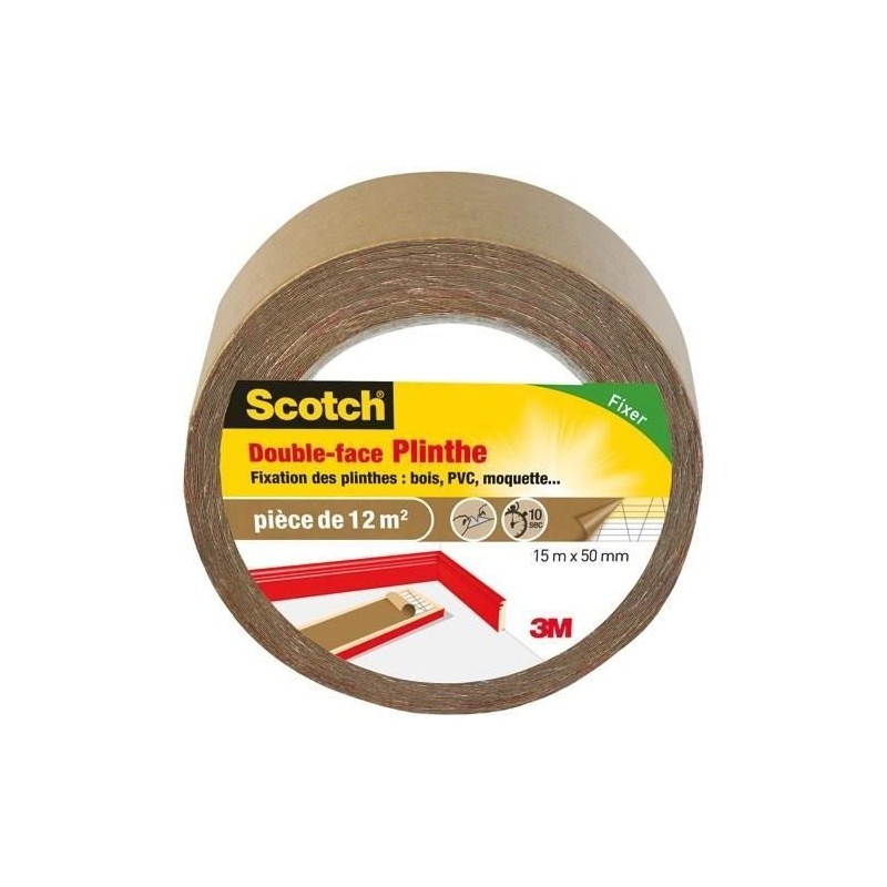 3M SCOTCH Double-face - 15 m x 50 mm - Plinthe