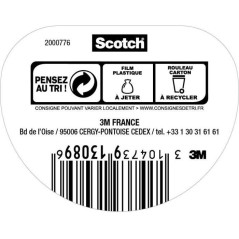 3M SCOTCH Ruban adhésif d'emballage - 66 m x 48 mm - Marron