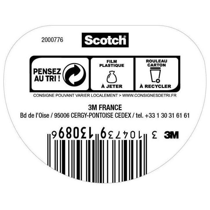 3M SCOTCH Ruban adhésif d'emballage - 66 m x 48 mm - Marron