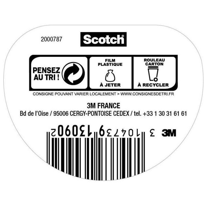 3M SCOTCH Ruban adhésif d'emballage - 100 m x 48 mm - Marron