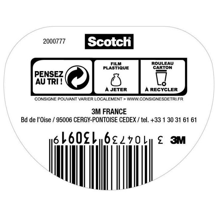 3M SCOTCH Ruban adhésif d'emballage - 66 m x 48 mm - Transparent 3M SCOTCH Ruban adhésif d'emballage - 66 m x 48 mm - Transparent