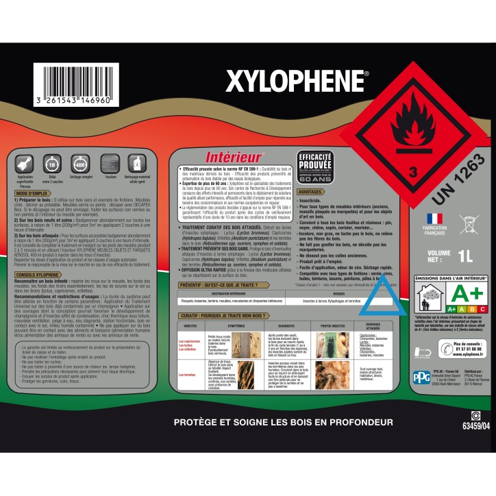 Traitement meubles, objets & parquets - Incolore - Xylophene - 1L Traitement meubles, objets & parquets - Incolore - Xylophene - 1L