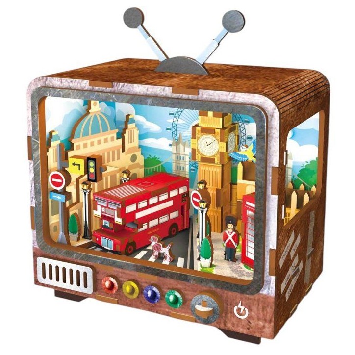 Book Nook - Kit DIY a construire Maquette 3D Serre Livre - TV Londres - 12,5 x 8 x 13 cm