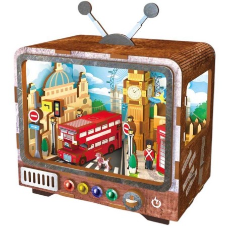 Book Nook - Kit DIY a construire Maquette 3D Serre Livre - TV Londres - 12,5 x 8 x 13 cm