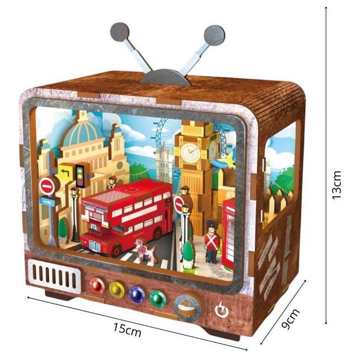 Book Nook - Kit DIY a construire Maquette 3D Serre Livre - TV Londres - 12,5 x 8 x 13 cm