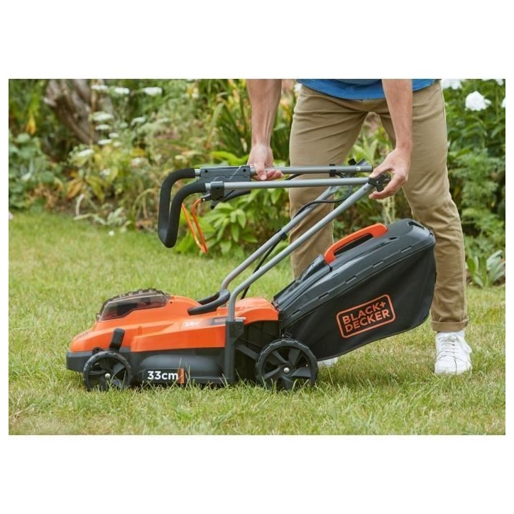 Tondeuse électrique sans fil + batterie 2,5Ah + chargeur - BLACK&DECKER - BCMW3336L1-QW - 36V - 33cm de coupe Tondeuse électrique sans fil + batterie 2,5Ah + chargeur - BLACK&DECKER - BCMW3336L1-QW - 36V - 33cm de coupe