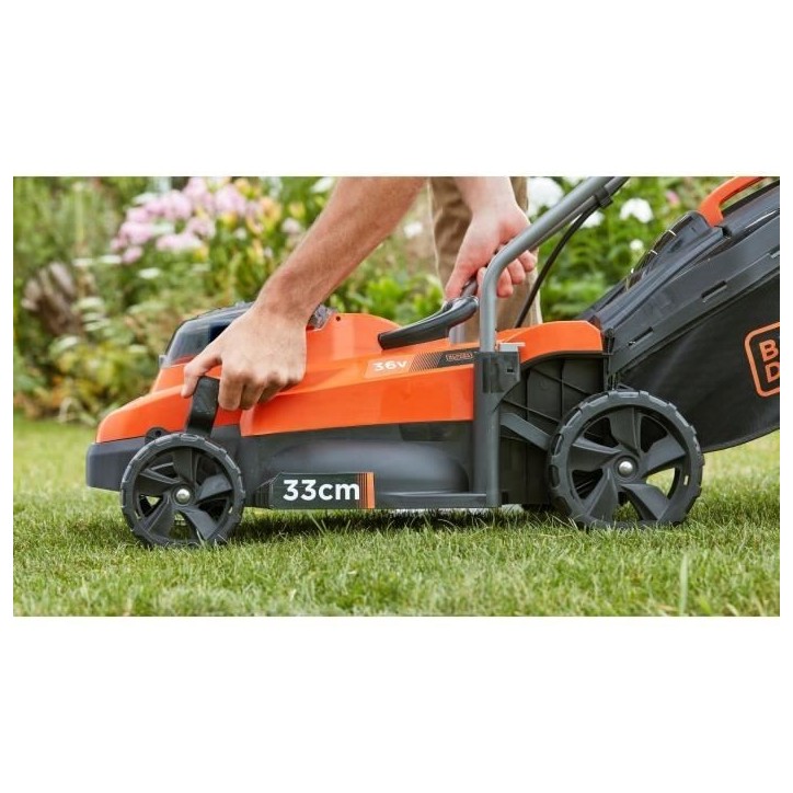 Tondeuse électrique sans fil + batterie 2,5Ah + chargeur - BLACK&DECKER - BCMW3336L1-QW - 36V - 33cm de coupe Tondeuse électrique sans fil + batterie 2,5Ah + chargeur - BLACK&DECKER - BCMW3336L1-QW - 36V - 33cm de coupe