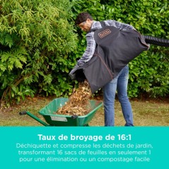 Aspirateur souffleur broyeur filaire BLACK+DECKER - BEBLV300-QS - 3000