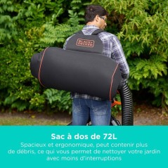 Aspirateur souffleur broyeur filaire BLACK+DECKER - BEBLV300-QS - 3000