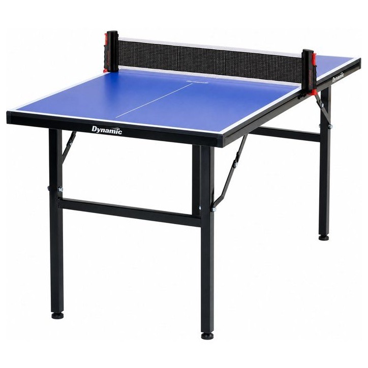 Set mini table de tennis de table DYNAMIC - Table pliable + filet extensible + 2 raquettes + 3 balles