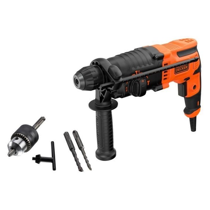 Perforateur filaire - BLACK+DECKER - BEHS01-QS - 650W - avec 2 forets Perforateur filaire - BLACK+DECKER - BEHS01-QS - 650W - avec 2 forets