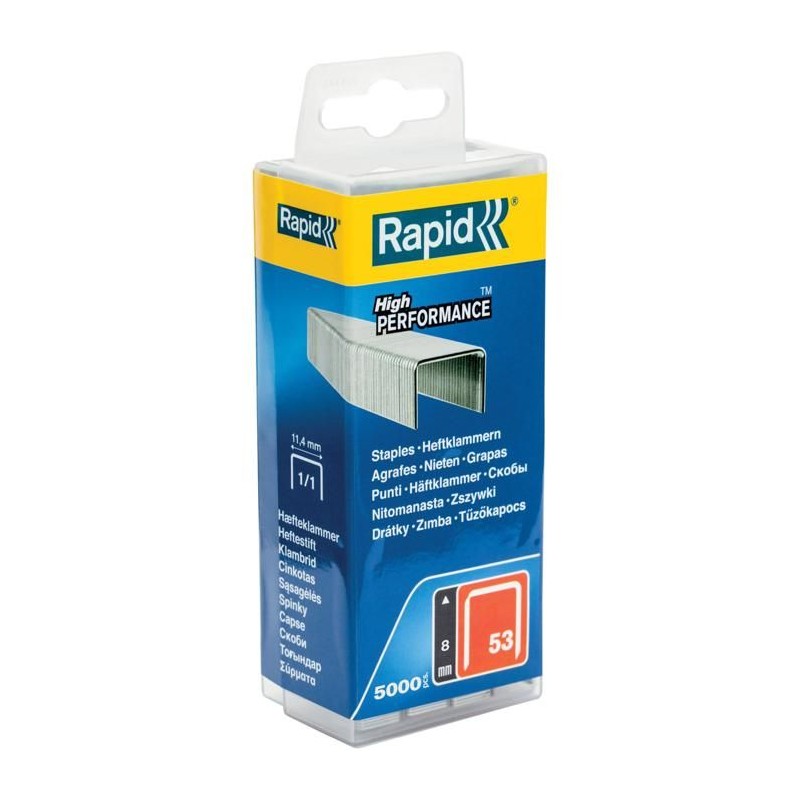 RAPID 5000 agrafes n°53 Rapid Agraf 8mm