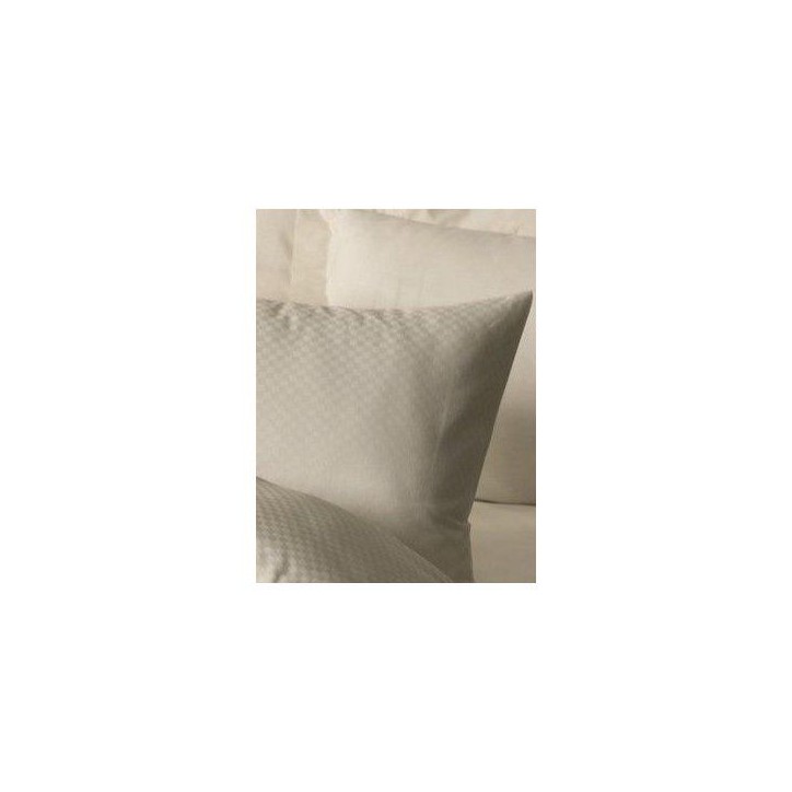Parure de lit - 1 housse de couette 140 x 200cm + 1 taies d'oreiller 60 x 60 cm - 100% coton renforcé - Imprimé carreaux Creme Parure de lit - 1 housse de couette 140 x 200cm + 1 taies d'oreiller 60 x 60 cm - 100% coton renforcé - Imprimé carreaux Creme