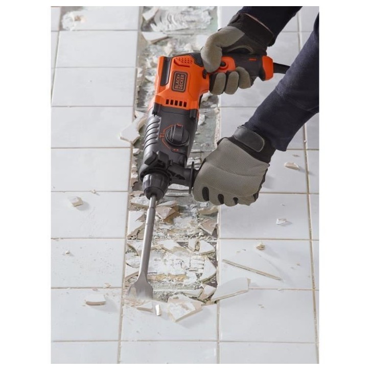 Perforateur filaire - BLACK+DECKER - BEHS01-QS - 650W - avec 2 forets Perforateur filaire - BLACK+DECKER - BEHS01-QS - 650W - avec 2 forets