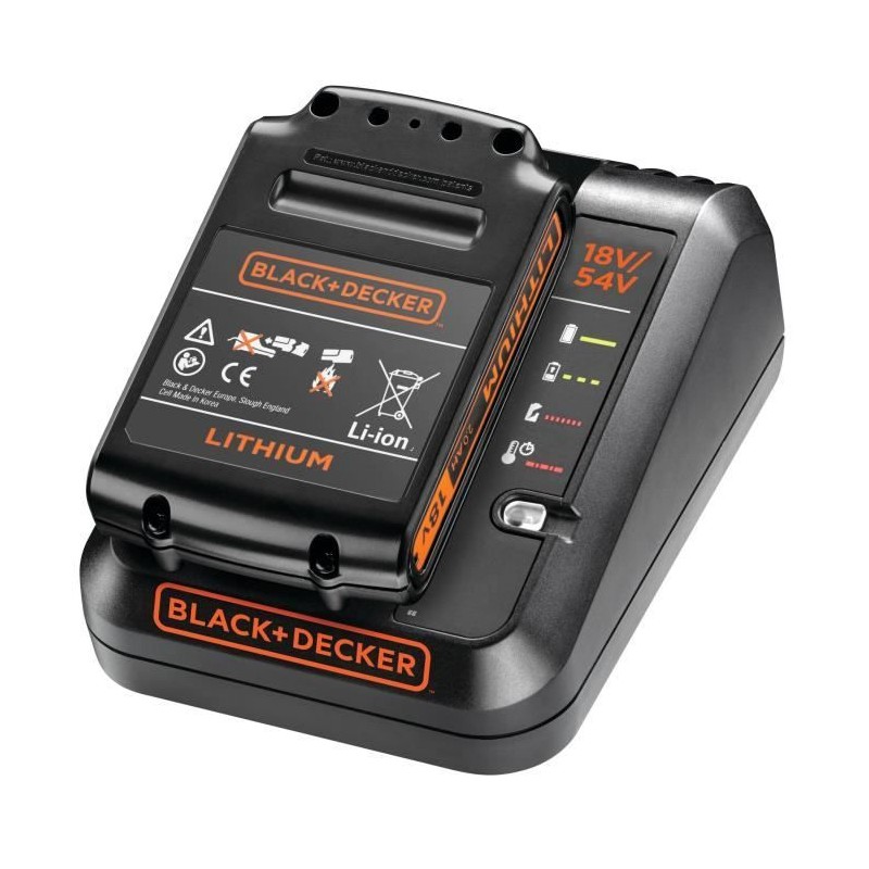 Kit batterie 18V 2 Ah + chargeur 2 Ah - BLACK+DECKER - BDC2A20-QW Kit batterie 18V 2 Ah + chargeur 2 Ah - BLACK+DECKER - BDC2A20-QW