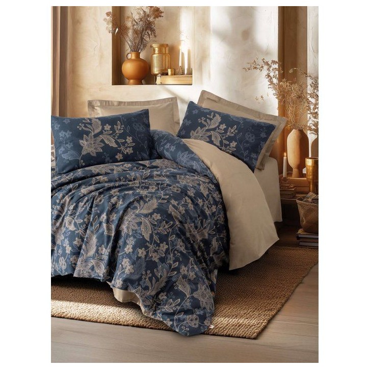 Parure de lit King Size - 1 housse de couette 240 x 220 cm + 2 taies d'oreiller 60 x 60 cm - Satin - Beige Parure de lit King Size - 1 housse de couette 240 x 220 cm + 2 taies d'oreiller 60 x 60 cm - Satin - Beige