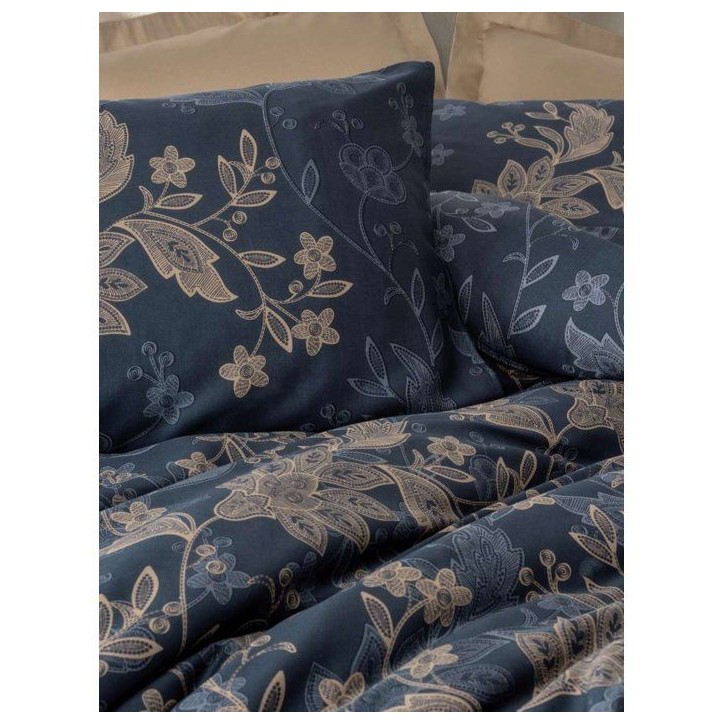 Parure de lit King Size - 1 housse de couette 240 x 220 cm + 2 taies d'oreiller 60 x 60 cm - Satin - Beige Parure de lit King Size - 1 housse de couette 240 x 220 cm + 2 taies d'oreiller 60 x 60 cm - Satin - Beige