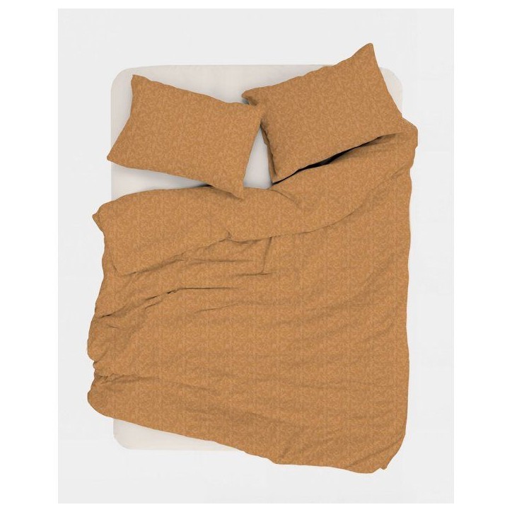 Parure de lit King Size - 1 housse de couette 240 x 220 cm + 2 taies d'oreiller 60 x 60 cm - Satin - Moutarde Parure de lit King Size - 1 housse de couette 240 x 220 cm + 2 taies d'oreiller 60 x 60 cm - Satin - Moutarde