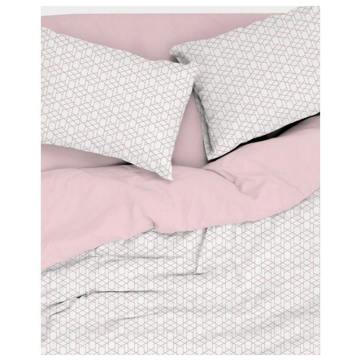 Parure de lit King Size - 1 housse de couette 240 x 220 cm + 2 taies d'oreiller 60 x 60 cm - 100% coton renforcé - Rose Parure de lit King Size - 1 housse de couette 240 x 220 cm + 2 taies d'oreiller 60 x 60 cm - 100% coton renforcé - Rose