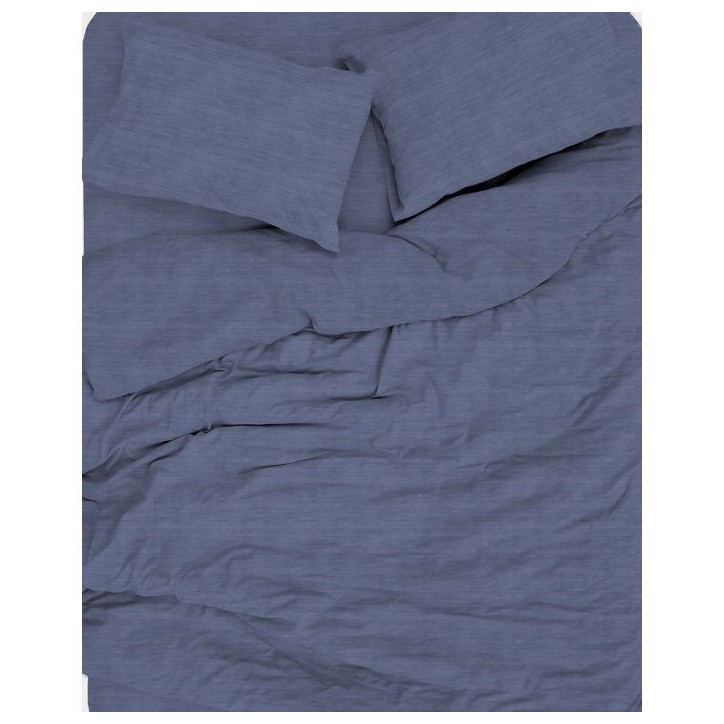 Parure de lit King Size - 1 housse de couette 240 x 220 cm + 2 taies d'oreiller 60 x 60 cm - 100% coton renforcé - Bleu Parure de lit King Size - 1 housse de couette 240 x 220 cm + 2 taies d'oreiller 60 x 60 cm - 100% coton renforcé - Bleu