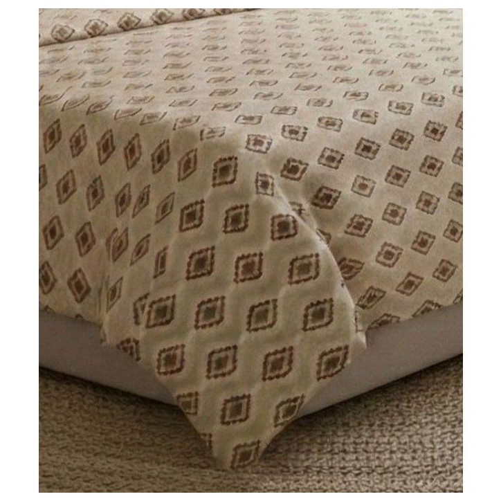 Parure de lit King Size - 1 housse de couette 240 x 220 cm + 2 taies d'oreiller 60 x 60 cm - 100% coton renforcé - Beige Parure de lit King Size - 1 housse de couette 240 x 220 cm + 2 taies d'oreiller 60 x 60 cm - 100% coton renforcé - Beige