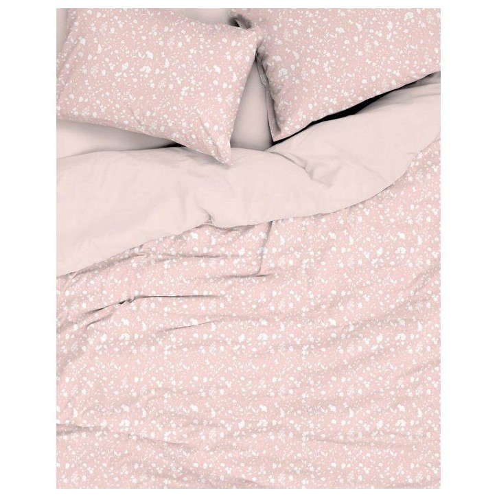 Parure de lit King Size - 1 housse de couette 240 x 220 cm + 2 taies d'oreiller 60 x 60 cm - 100% coton renforcé - Saumon / Bla Parure de lit King Size - 1 housse de couette 240 x 220 cm + 2 taies d'oreiller 60 x 60 cm - 100% coton renforcé - Saumon / Bla