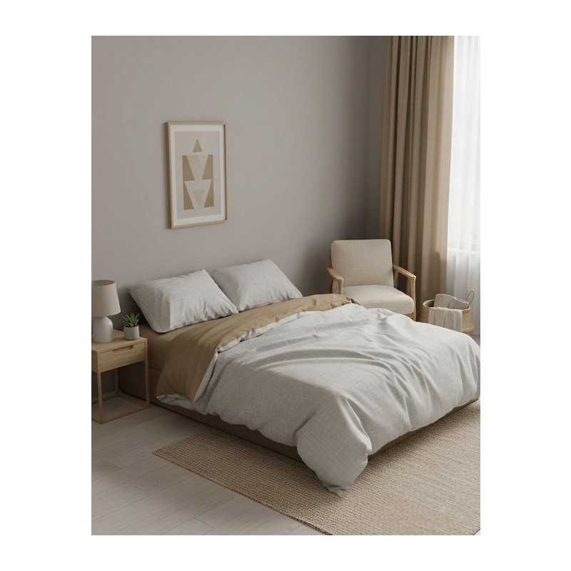 Parure de lit - 1 housse de couette 140 x 200 cm + 1 taie d'oreiller 6
