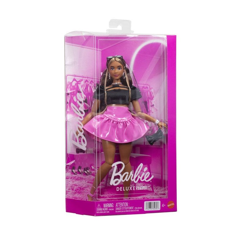 Poupée mannequin - Barbie - Deluxe Style jupe Barbiecore rose en viny