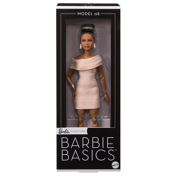 Poupée - BARBIE - Basics JJX27 - Robe asymétrique - Accessoires - Socle inclus