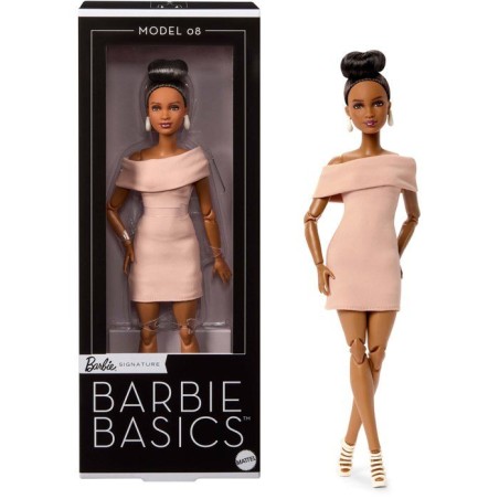 Poupée - BARBIE - Basics JJX27 - Robe asymétrique - Accessoires - Socle inclus