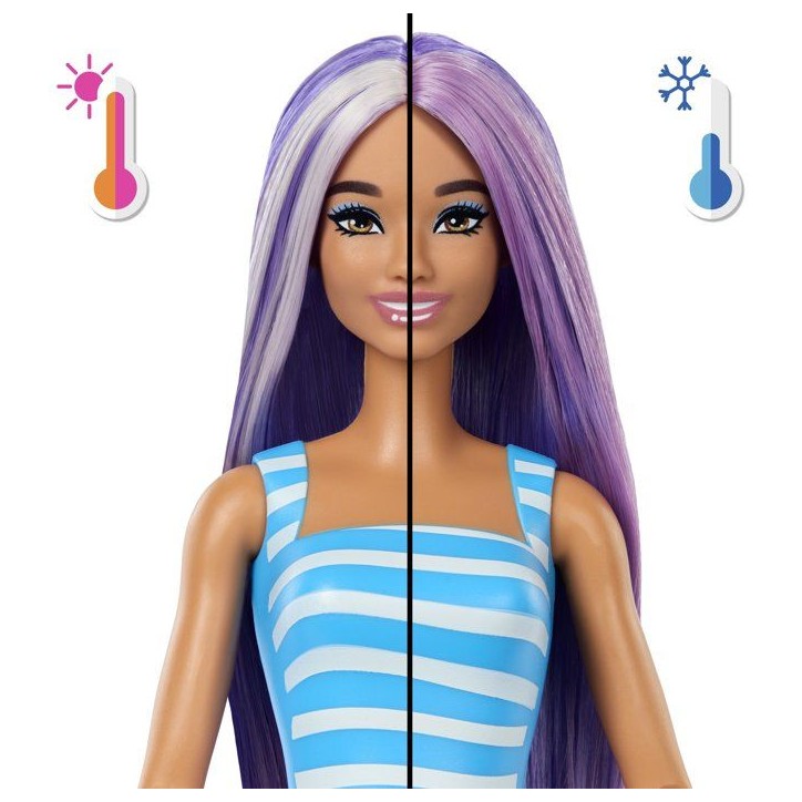 Poupée surprise - BARBIE - Pop Reveal Océan Hippocampe JKF61 - 8 surprises - Slime - Accessoires