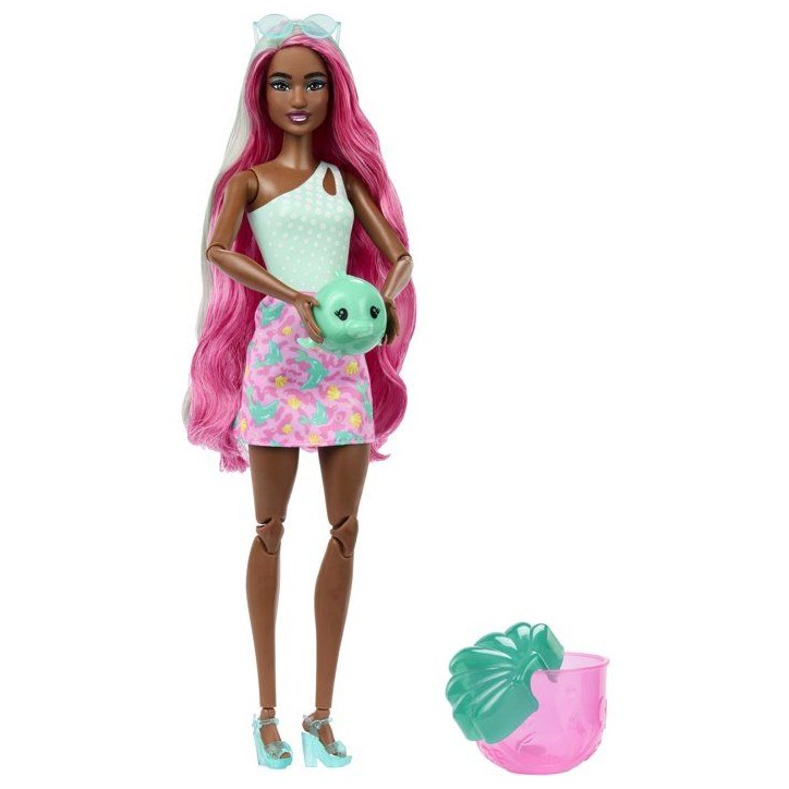 Poupée surprise - BARBIE - Pop Reveal Océan Dauphin JKF60 - 8 surprises - Slime - Parfumée