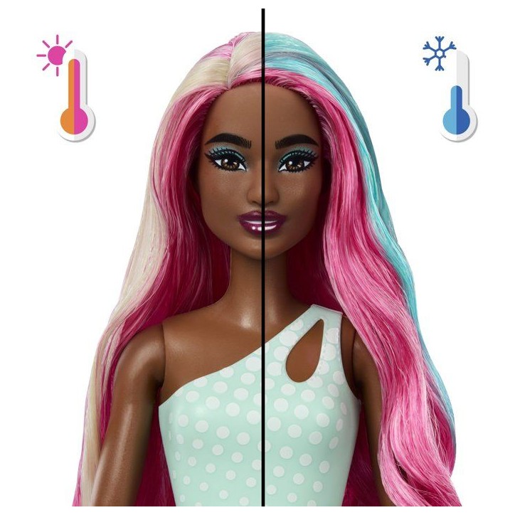 Poupée surprise - BARBIE - Pop Reveal Océan Dauphin JKF60 - 8 surprises - Slime - Parfumée