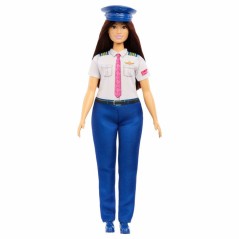 Poupée mannequin - Barbie - Métiers Pilote avec uniforme et casquett