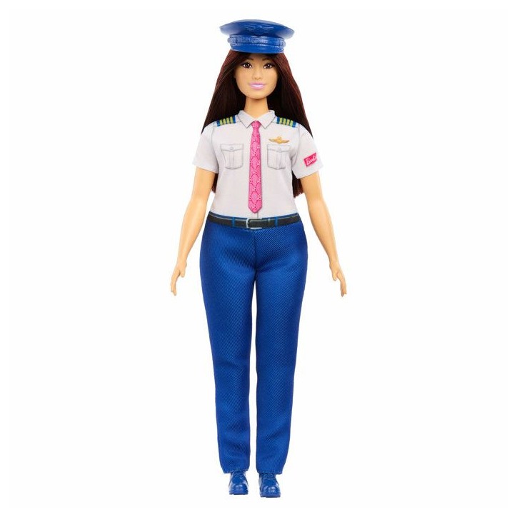 Poupée mannequin - Barbie - Métiers Pilote avec uniforme et casquette amovibles - Des 3 ans