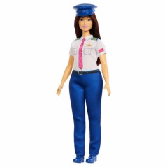 Poupée mannequin - Barbie - Métiers Pilote avec uniforme et casquett