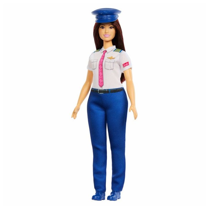 Poupée mannequin - Barbie - Métiers Pilote avec uniforme et casquette amovibles - Des 3 ans