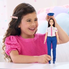 Poupée mannequin - Barbie - Métiers Pilote avec uniforme et casquett