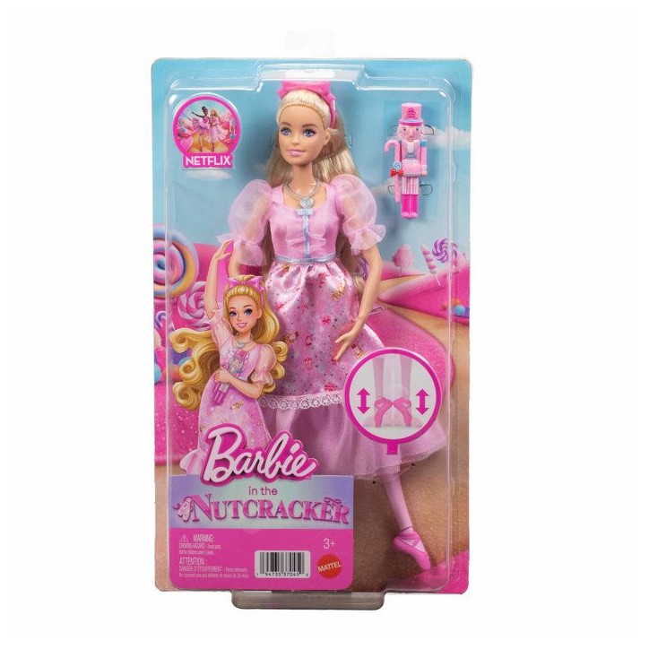 Poupée mannequin - Barbie - Ballerine Clara dans Casse-Noisette - Pieds articulés - Des 3 ans