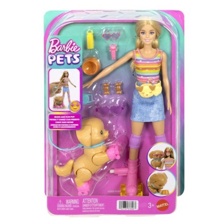 Poupée mannequin - Barbie - Et son Chiot sur Patins a Roulettes - 16