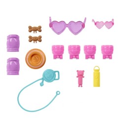 Poupée mannequin - Barbie - Et son Chiot sur Patins a Roulettes - 16 accessoires inclus - Des 3 ans