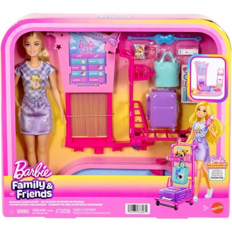 Playset - BARBIE - Arrivée bagage JMJ49 - Poupée incluse - Tapis rou