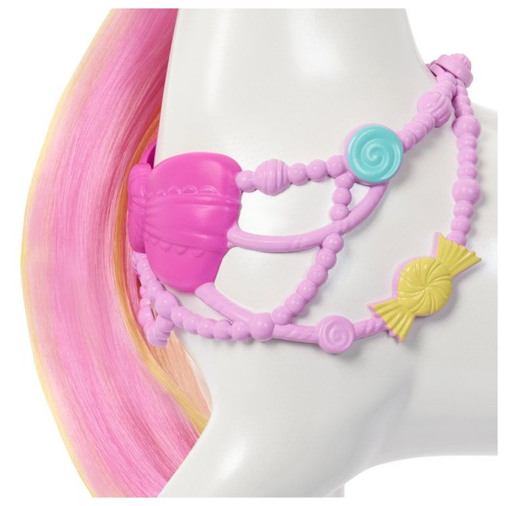 Accessoire pour poupée - Barbie - Traîneau et Cheval Casse-Noisette - Attelage 2 places - Des 3 ans