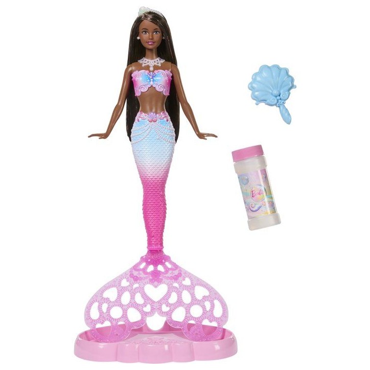 Poupée - BARBIE - Sirene bulles magiques JNM73 - Fonction bulles - Design aquatique - Interactif